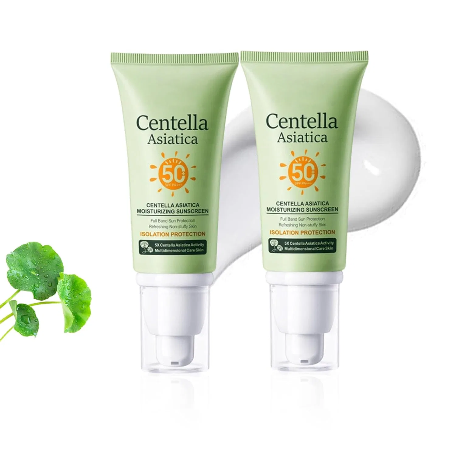 Увлажняющий солнцезащитный крем Centella Asiatica SPF50 Radiantre, 2 Pieces.