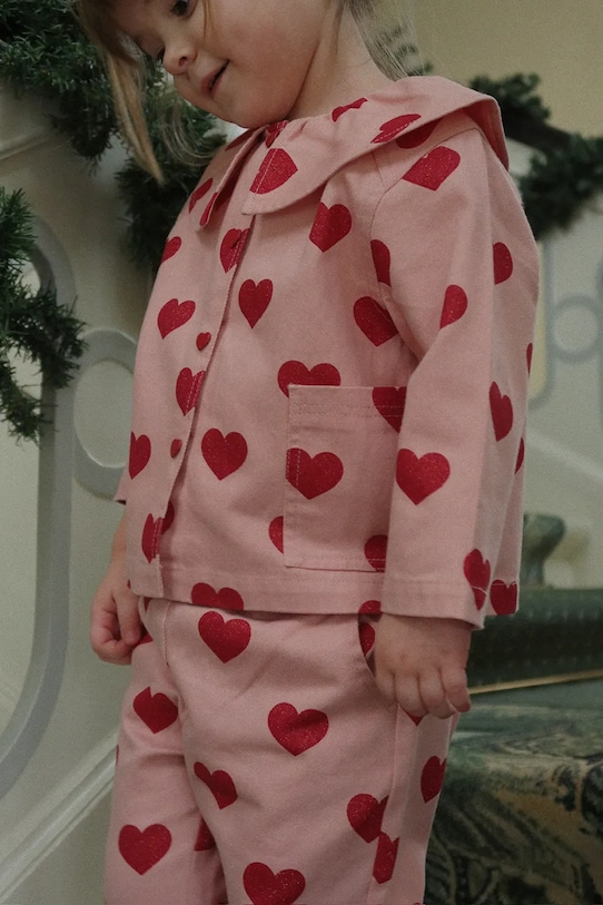 

Детская джинсовая куртка MAGOT COLLAR JACKET GOTS Konges Sløjd, розовый