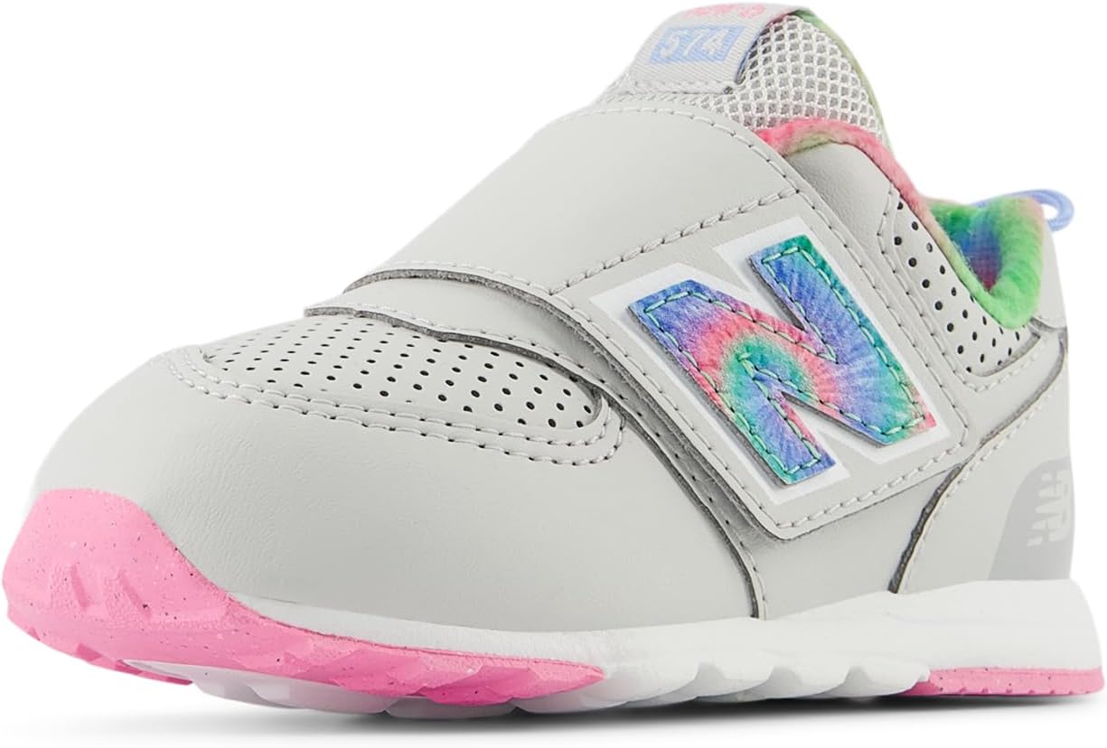 

Кроссовки New Balance 574 New-b для маленьких мальчиков на липучке, розовый/серый