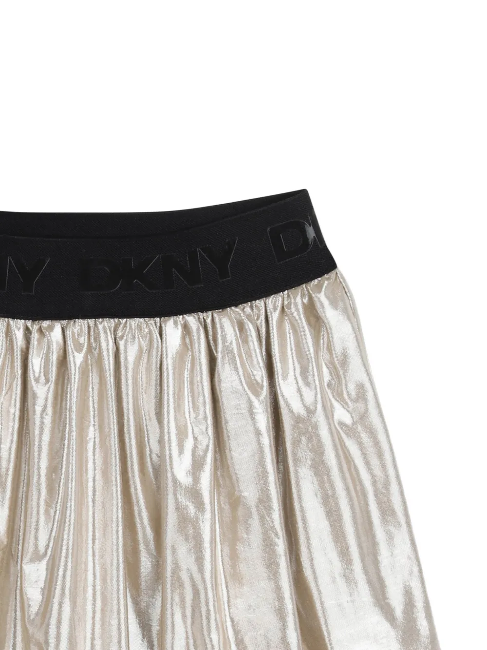 Юбка с логотипом на поясе Dkny Kids, бежевый — фото 3