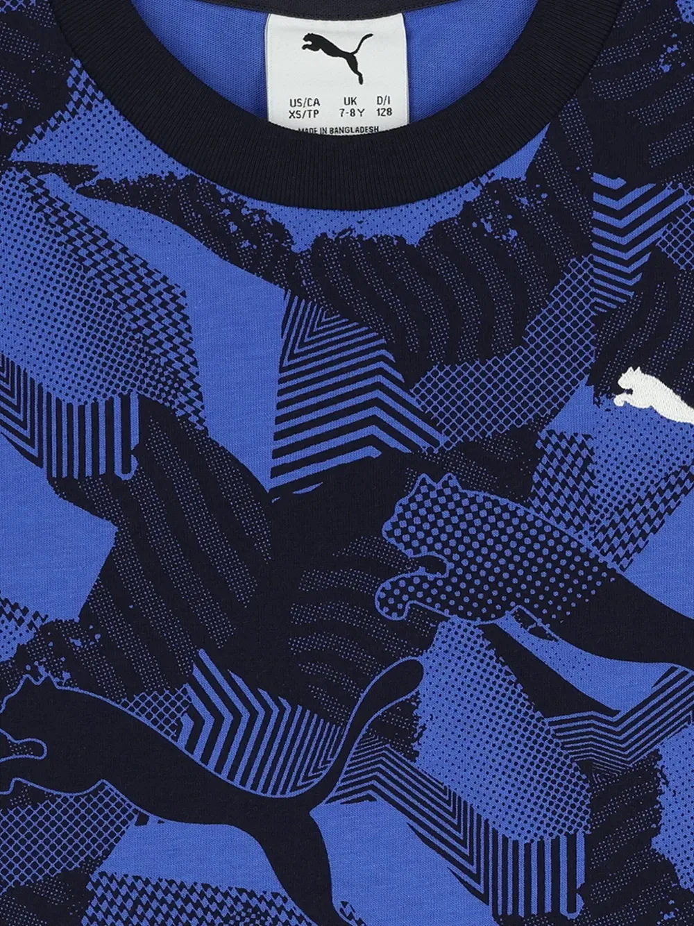 Футболка с круглым вырезом и принтом Puma Kids, синий — фото 3