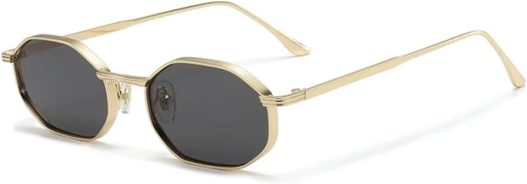 

Модные маленькие ретро-солнцезащитные очки для женщин, классические винтажные панк-солнцезащитные очки для мужчин, очки для активного отдыха на природе SZVVBKK, Golden Black