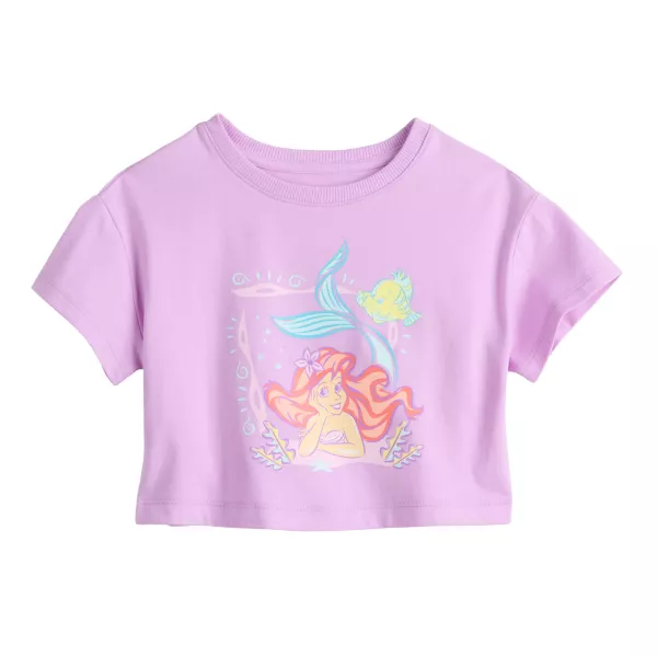 

Футболка с коротким рукавом Disney для девочек 4-12 лет от Jumping Beans Disney/Jumping Beans, цвет mermaid ariel purple