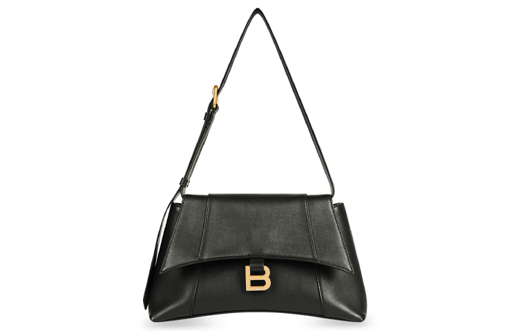 

Кожаная наплечная сумка Downtown, Маленькая кроссбоди унисекс черный Balenciaga