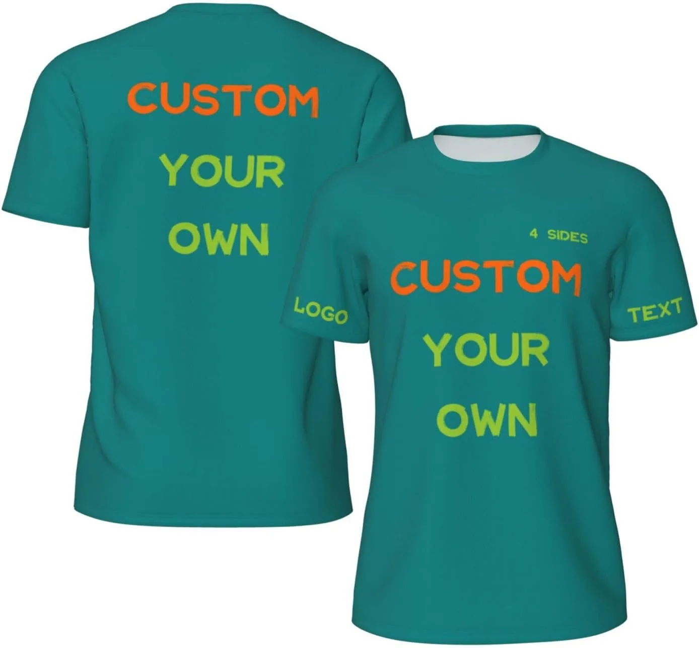 

Футболка Custom с принтом на 4 сторонах для мужчин