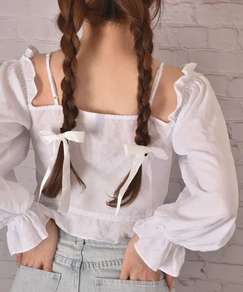 Сатеновый бант для волос 2 шт. TONE SELECT GOODS шоколадный — фото 4