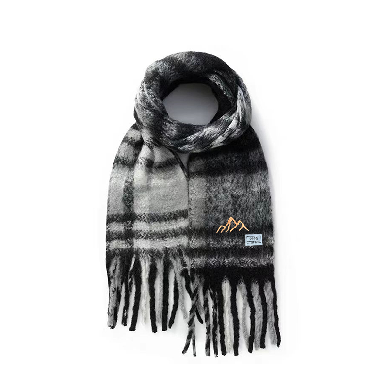 

Шарф из полиэстера Unisex Jeep, черный серый
