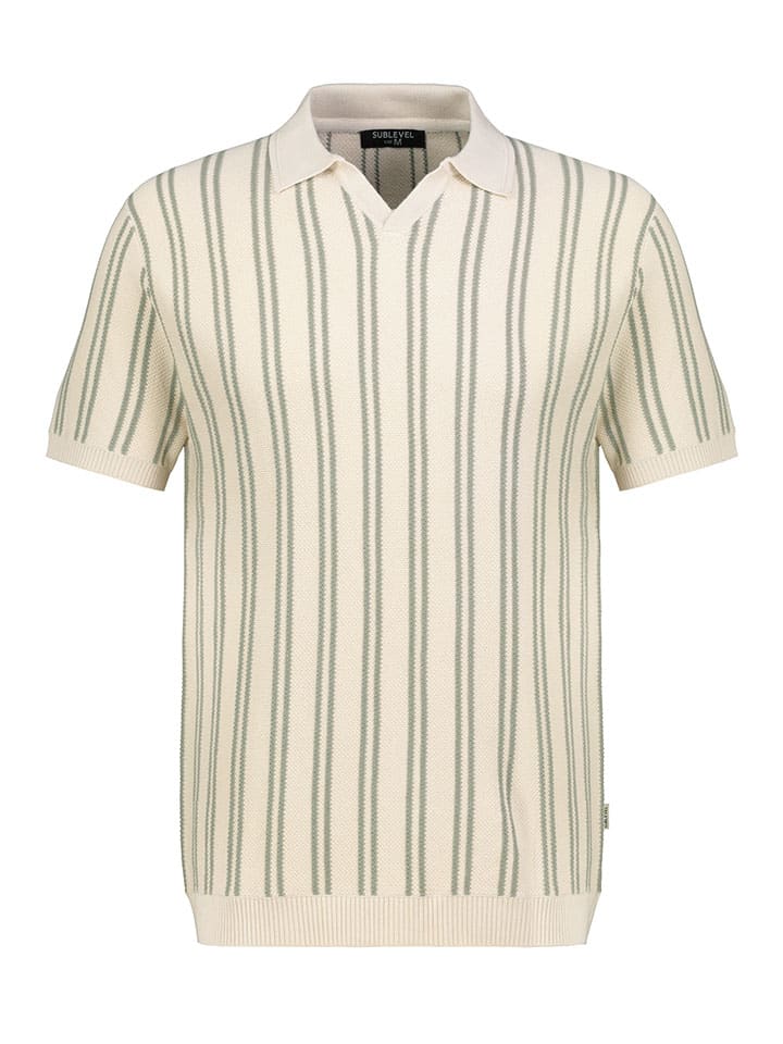 

Рубашка-поло Sublevel, бежевый/зеленый