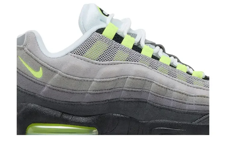 Кроссовки детские Nike Air Max 95 Big Bubble, серый/черный/зеленый — фото 3