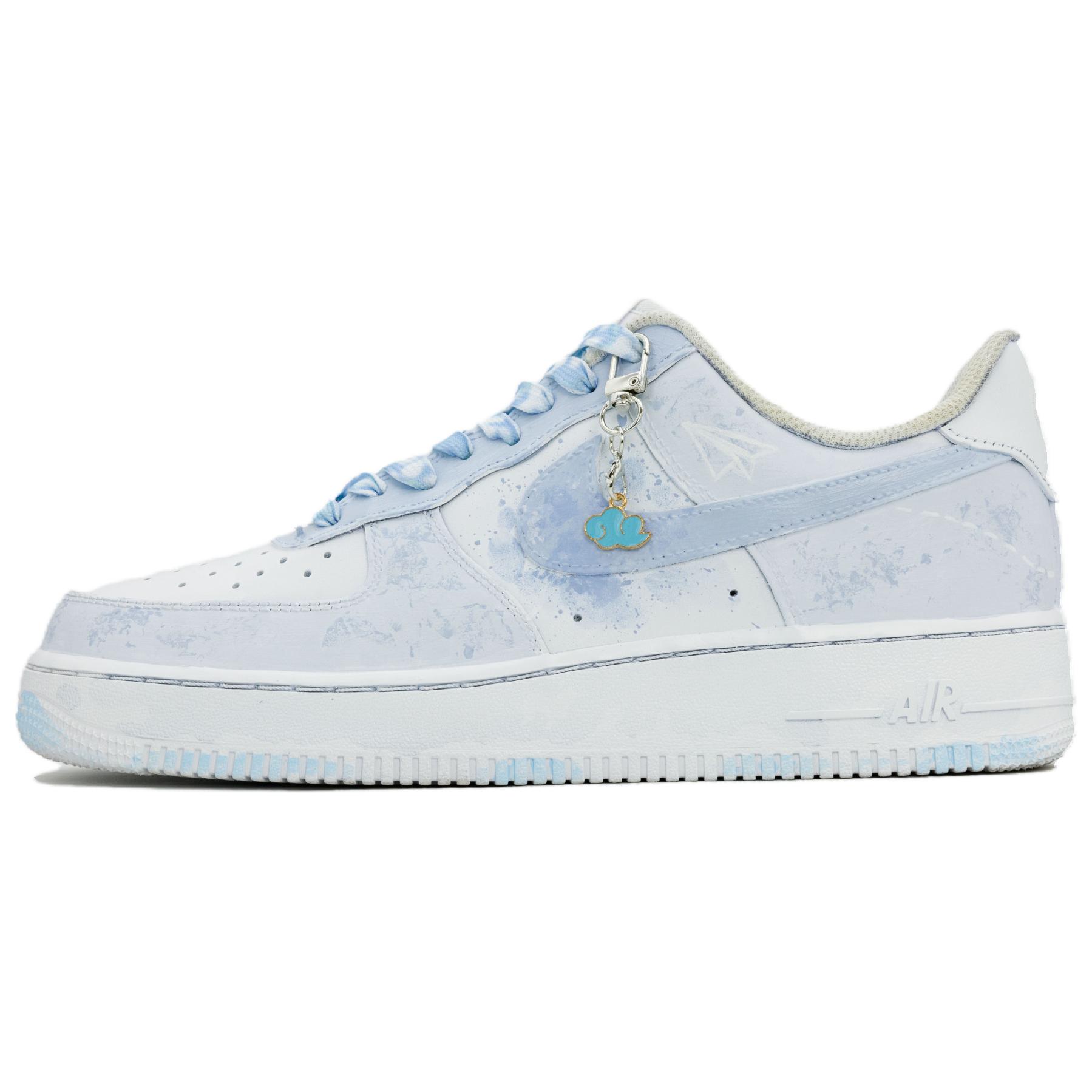 

Nike Кроссовки Air Force 1 для скейтбординга, износостойкие, низкие, мужские, светло-синие