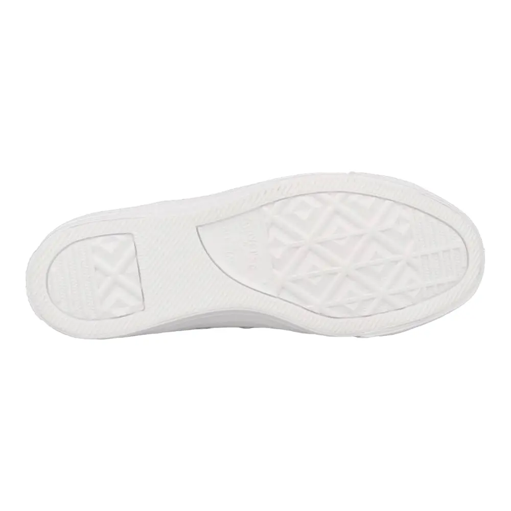 Converse Chuck Taylor All Star OX Детские Белые Кожаные Глянцевые Кроссовки — фото 3