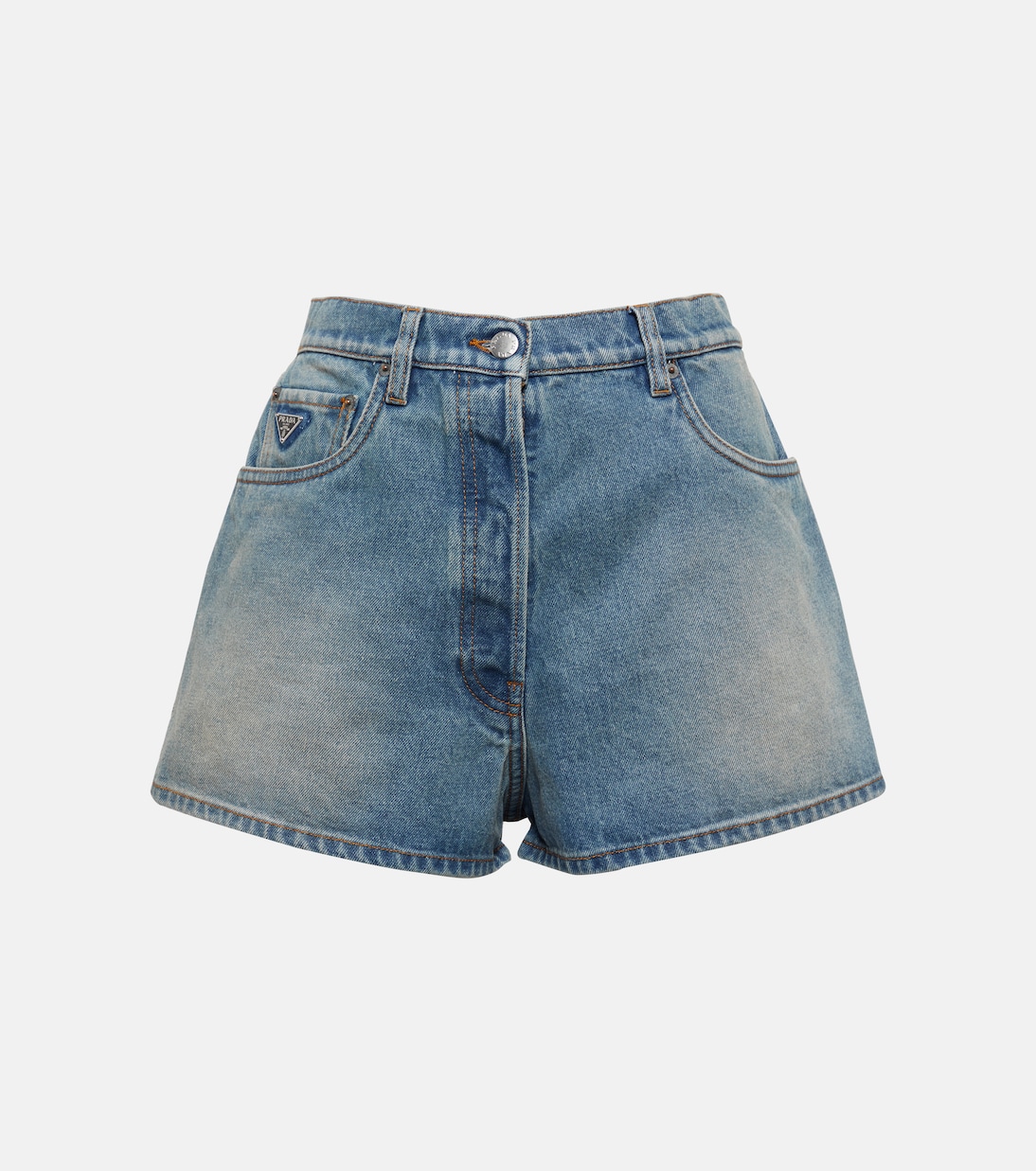 

Джинсовые шорты Prada, светло-синий