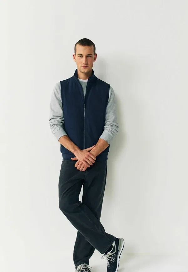 Жилет Regular fit hybrid full zip Next, темно-синий — фото 2