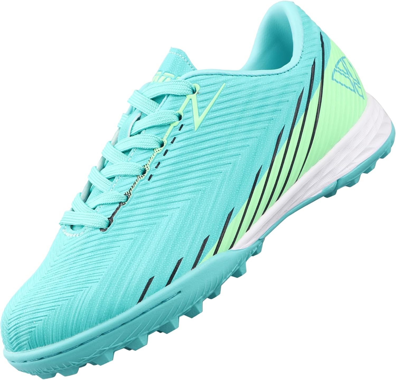 

Футбольные бутсы Vizari Tesoro Turf для мальчиков и девочек, Легкая спортивная обувь с прочным синтетическим верхом, Детские футбольные бутсы с литой резиновой подошвой, Отличное сцепление на искусственном газоне, Aqua/Mint