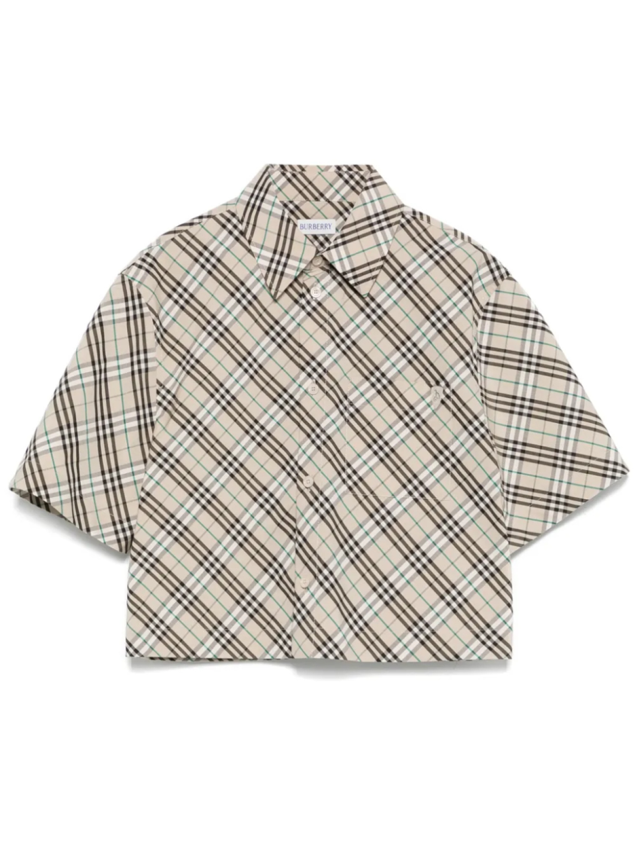 

Рубашка Burberry в клетку, нейтральный