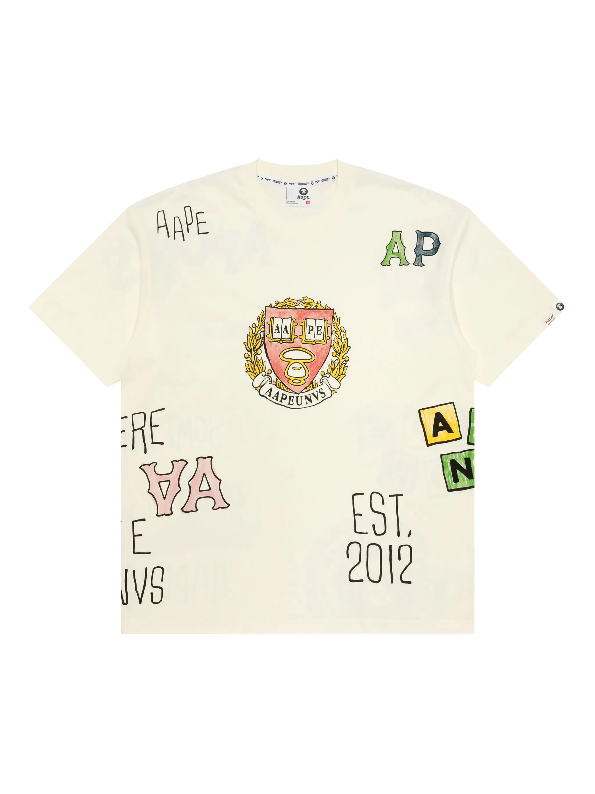 

Футболка с круглым вырезом Aape By A Bathing Ape, белый