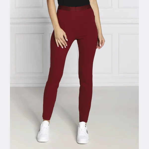 Леггинсы узкого кроя Audrey Tommy Hilfiger, бургунди — фото 2