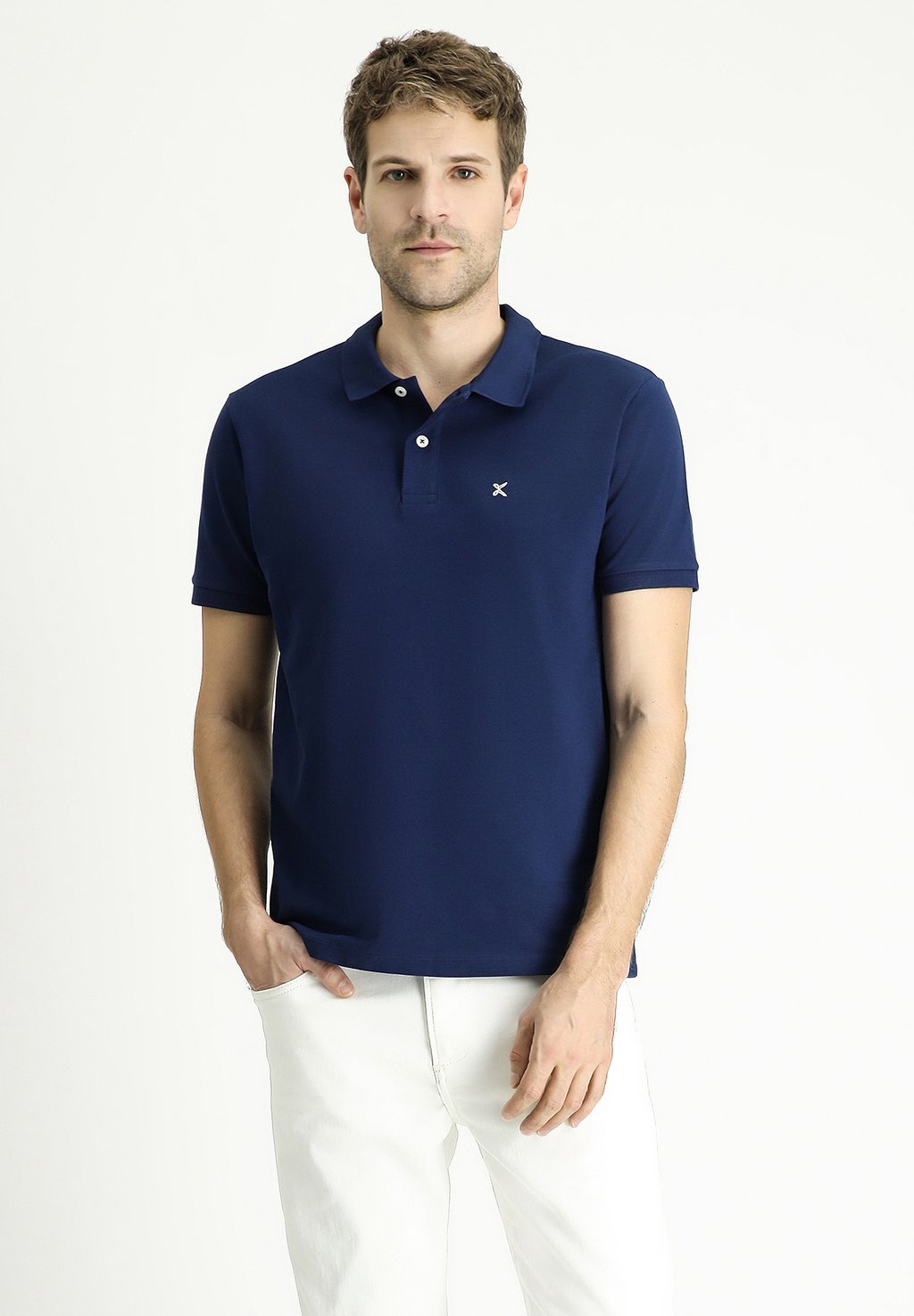 

Поло 2-BUTTON REGULAR CUT STIFF COLLAR Kigili, синий