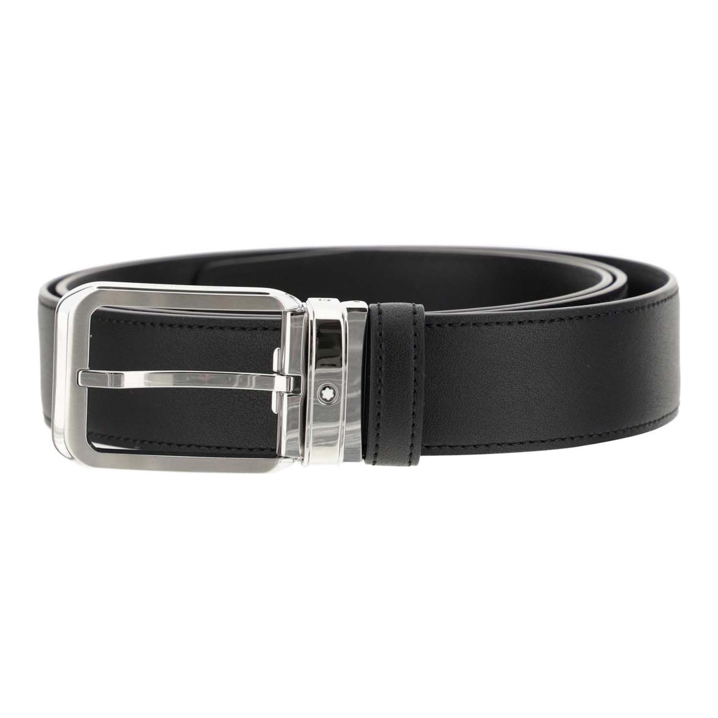 

MONTBLANC Кожаный ремень унисекс черный, Black
