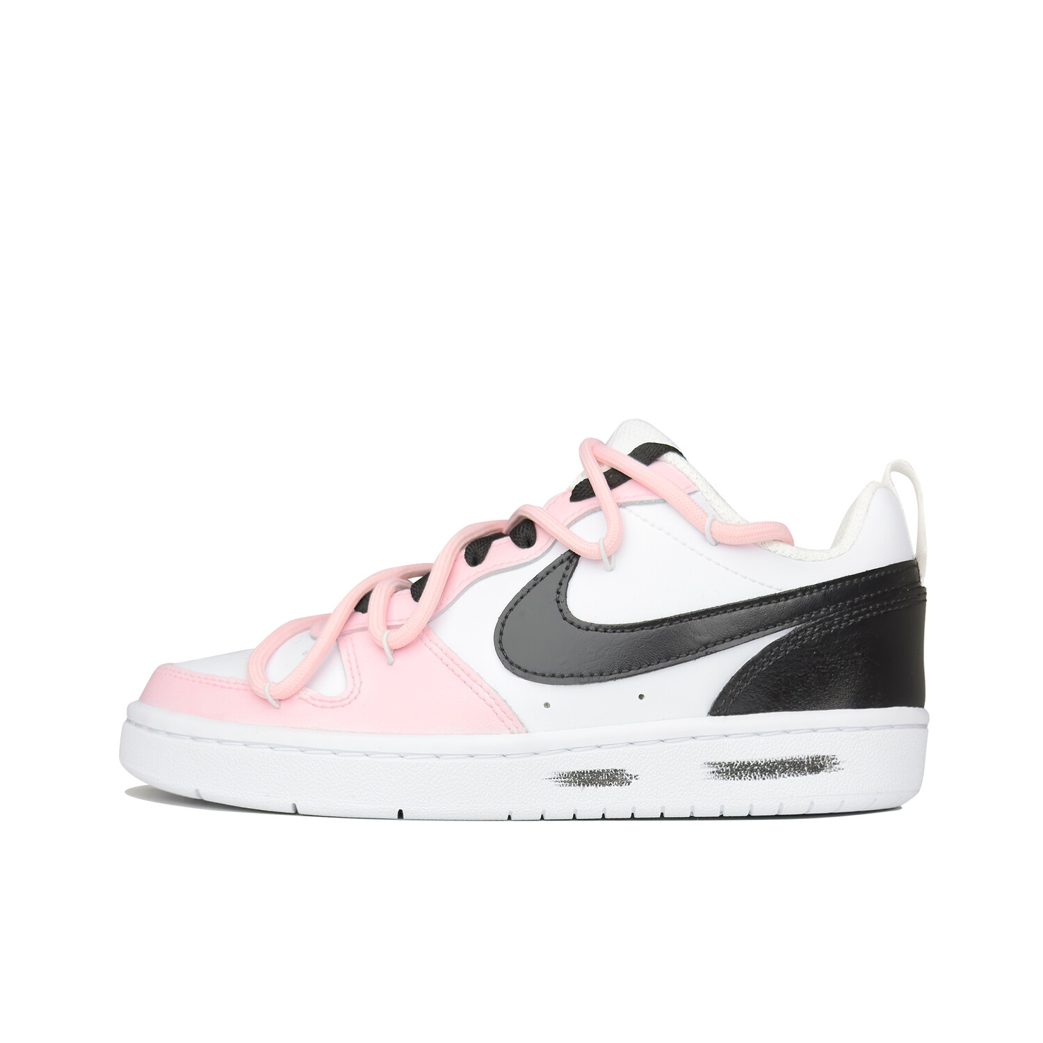 

Кроссовки Nike Court Borough Skateboarding Shoes Women's Low-top Pink/Black/White, розовый