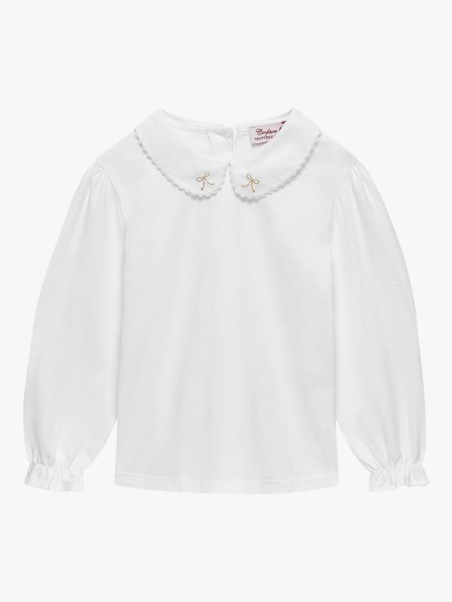 

Детский топ Amelia с бантом Trotters, White/Gold