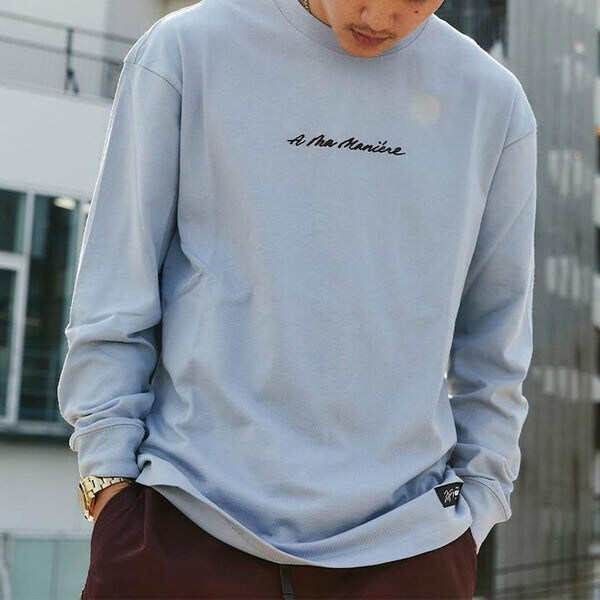 Футболка Air Jordan x A Ma Manire Crossover SS22 Long Sleeve Shirt 'Light Blue', синий — фото 3