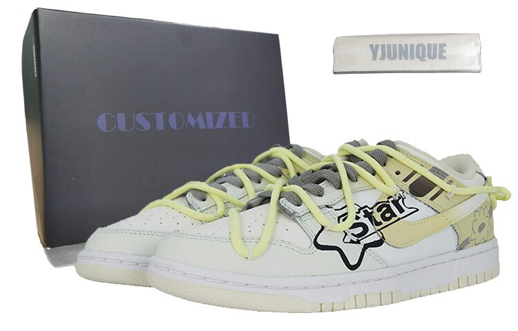 

Кроссовки Nike Dunk Skateboarding Shoes Men Low-top Yellow, цвет Earth Yellow
