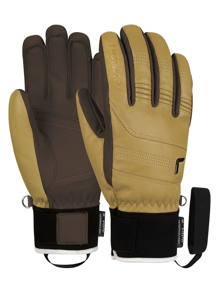 

Reusch Лыжные/сноубордные перчатки "Хайленд" светло-коричневого цвета