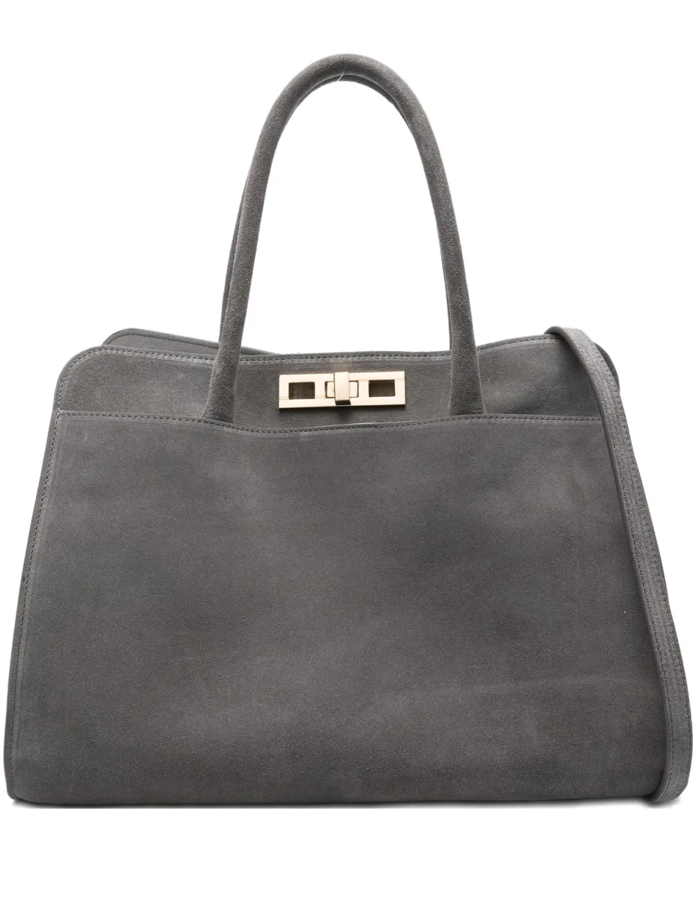 

Замшевая сумка-тоут Fabiana Filippi, серый