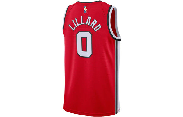 Майка Nike x NBA Portland Trail Blazers Jerseys 'Damian Lillard 0', красный — фото 2