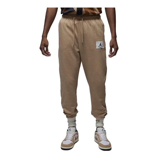 

Брюки flight fleece sweatpants 'hemp heather sail' Air Jordan, мультиколор