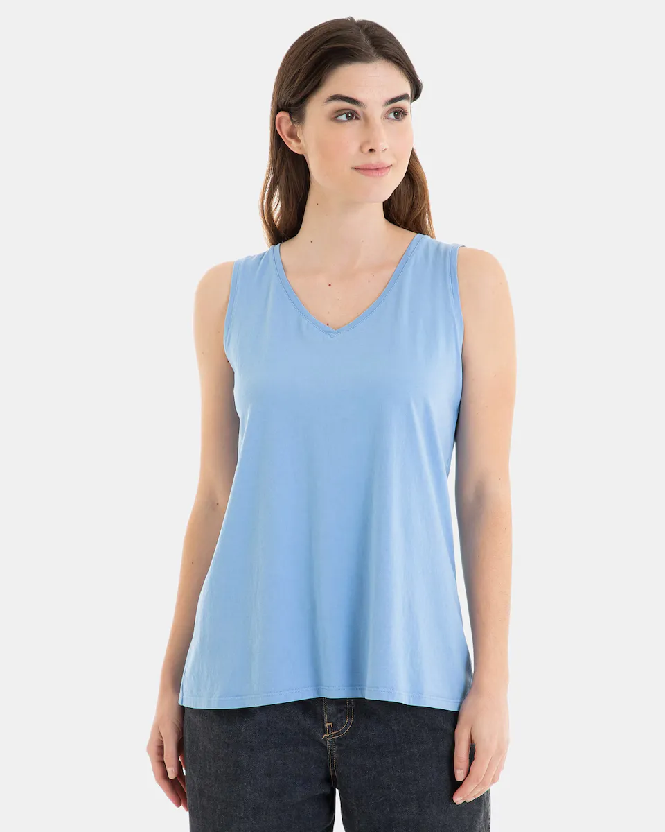 

Женская футболка 100% хлопок без рукавов Massana, синий