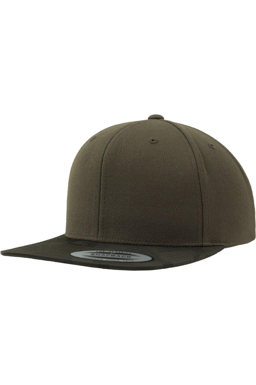 

Кепка Snapback с камуфляжным козырьком Flexfit, зеленый