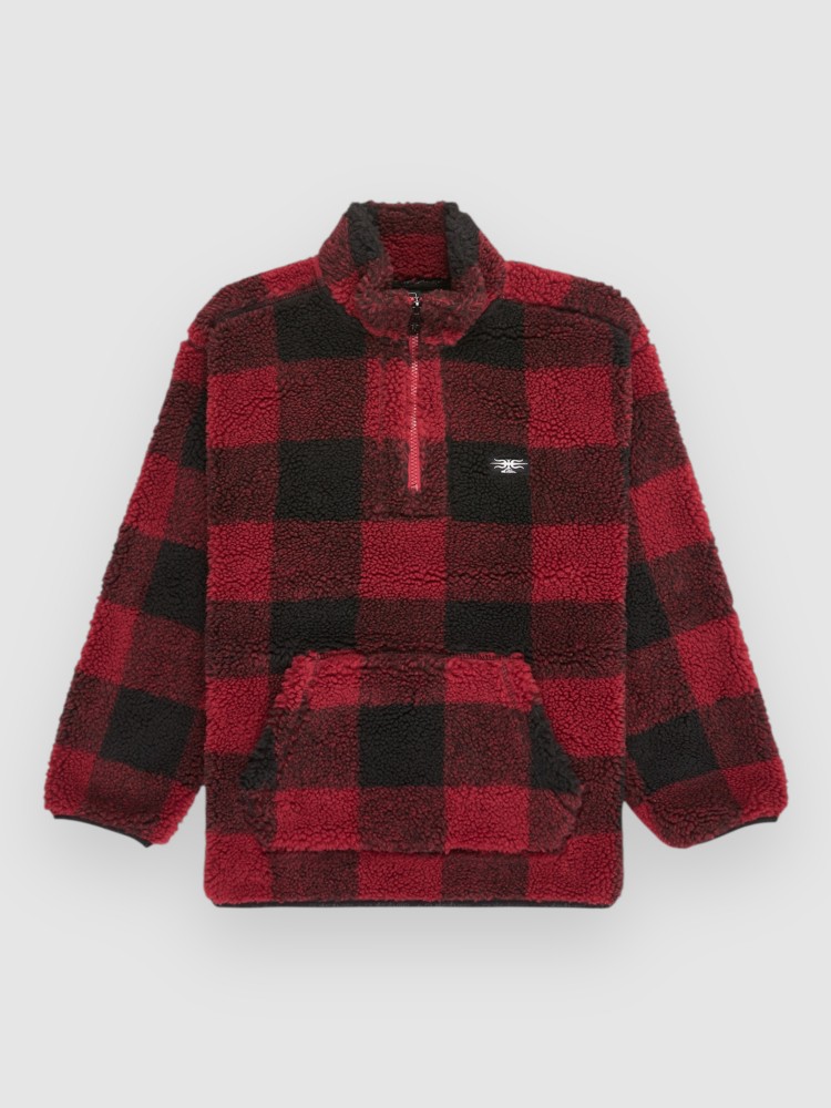 Свитер Quiksilver Mercury Woodlands Sherpa Kids Half-Zip Fleece Pullover, woodlands biking red — фото 3