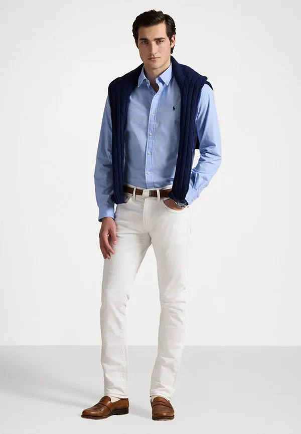 Рубашка из эластичного поплина приталенного кроя Polo Ralph Lauren, Austin Blue — фото 2