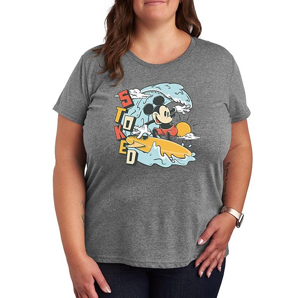 

Футболка с принтом Mickey Mouse Plus Stoked Disney, Heather Gray