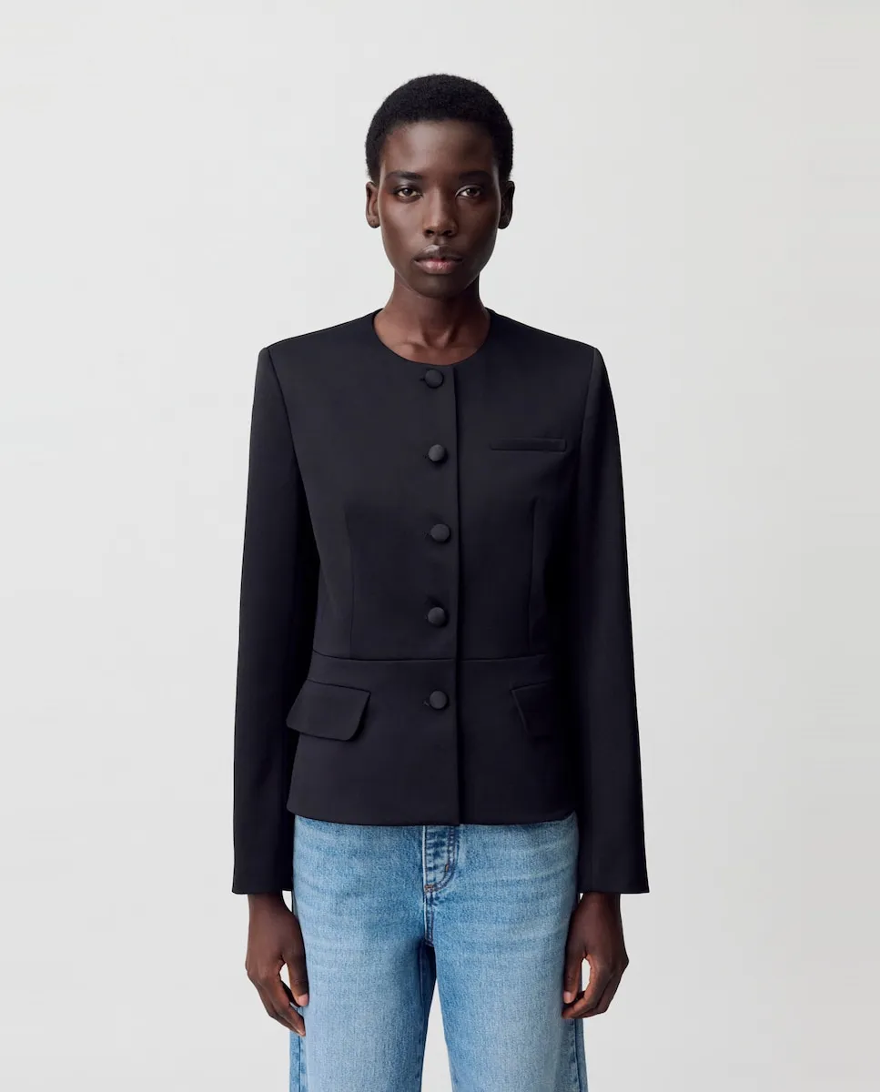 

Женская приталенная атласная куртка Claudie Pierlot, черный