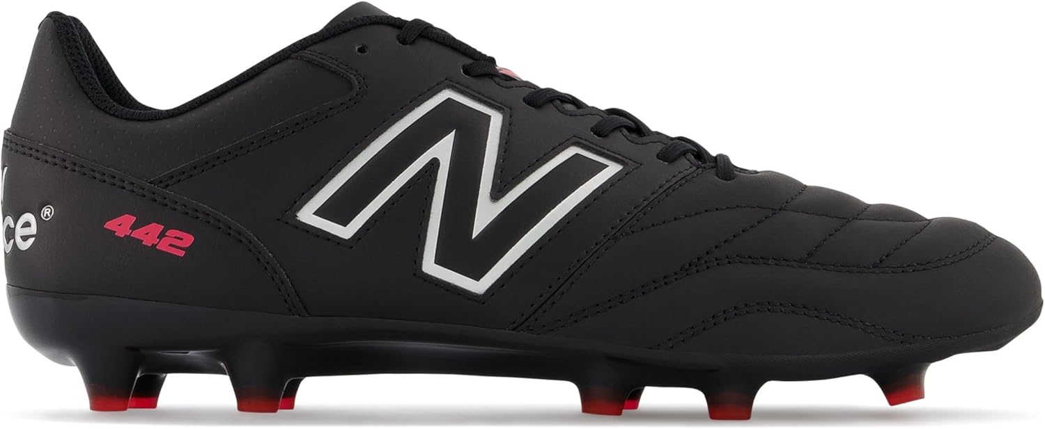 Футбольные бутсы New Balance Men's 442 V2 Team FG, черный/белый/красный — фото 3