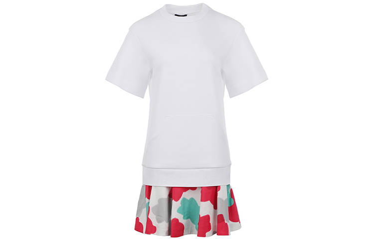 

Женское белое короткое платье с короткими рукавами SS22 EMPORIO ARMANI