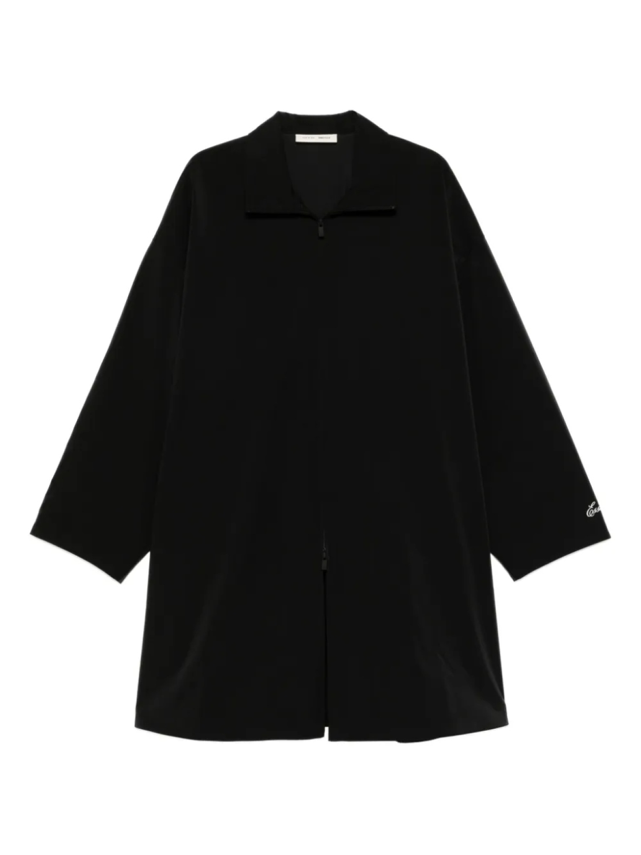 

FEAR OF GOD ESSENTIALS пальто на молнии спереди с рукавами три четверти, черный