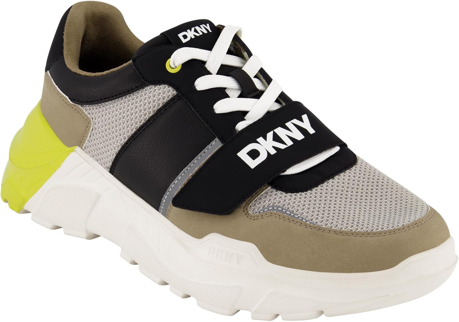 

Мужские кроссовки DKNY с резиновой подошвой, круглым носком и шнуровкой, Tan