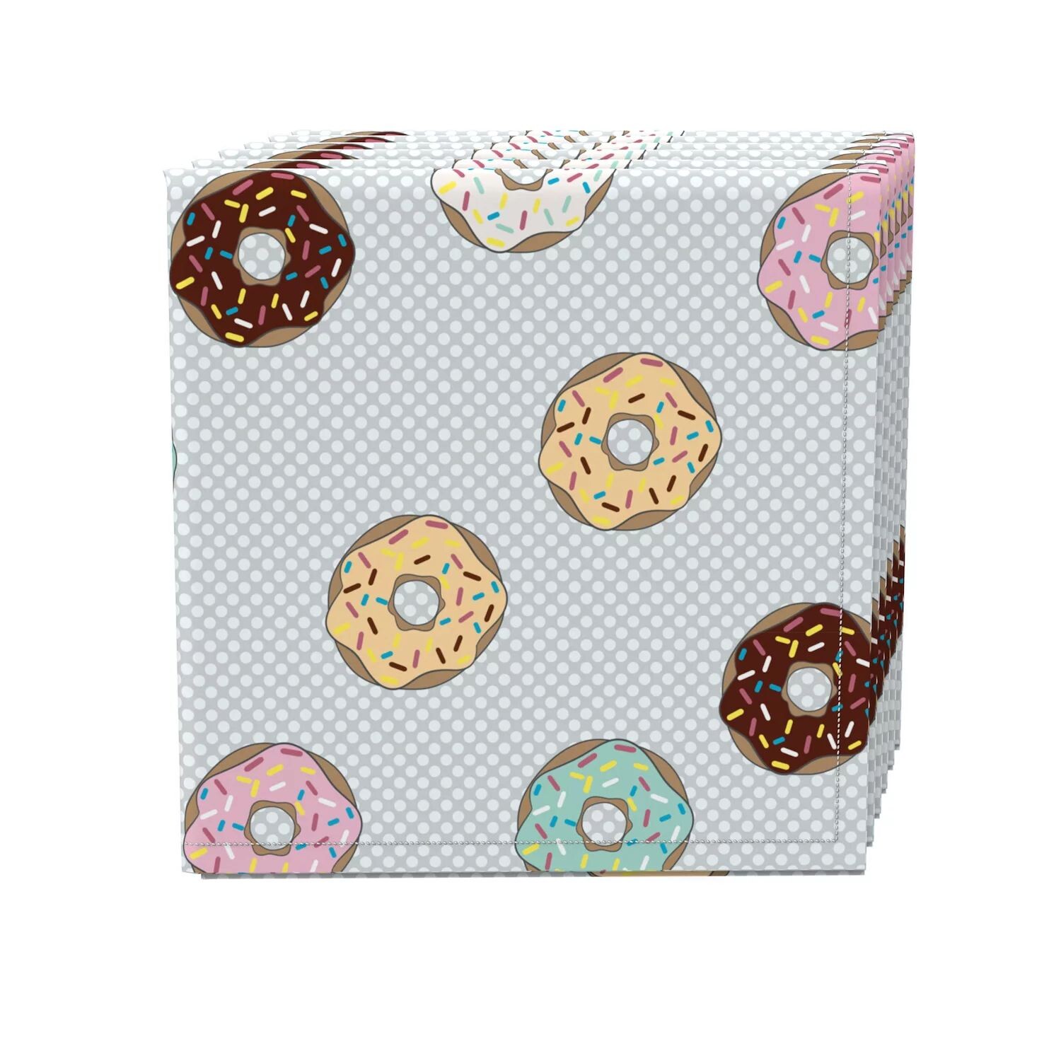 

Набор салфеток, 100 % полиэстер, набор из 4 шт., 18x18 дюймов, Sprinkle Donuts