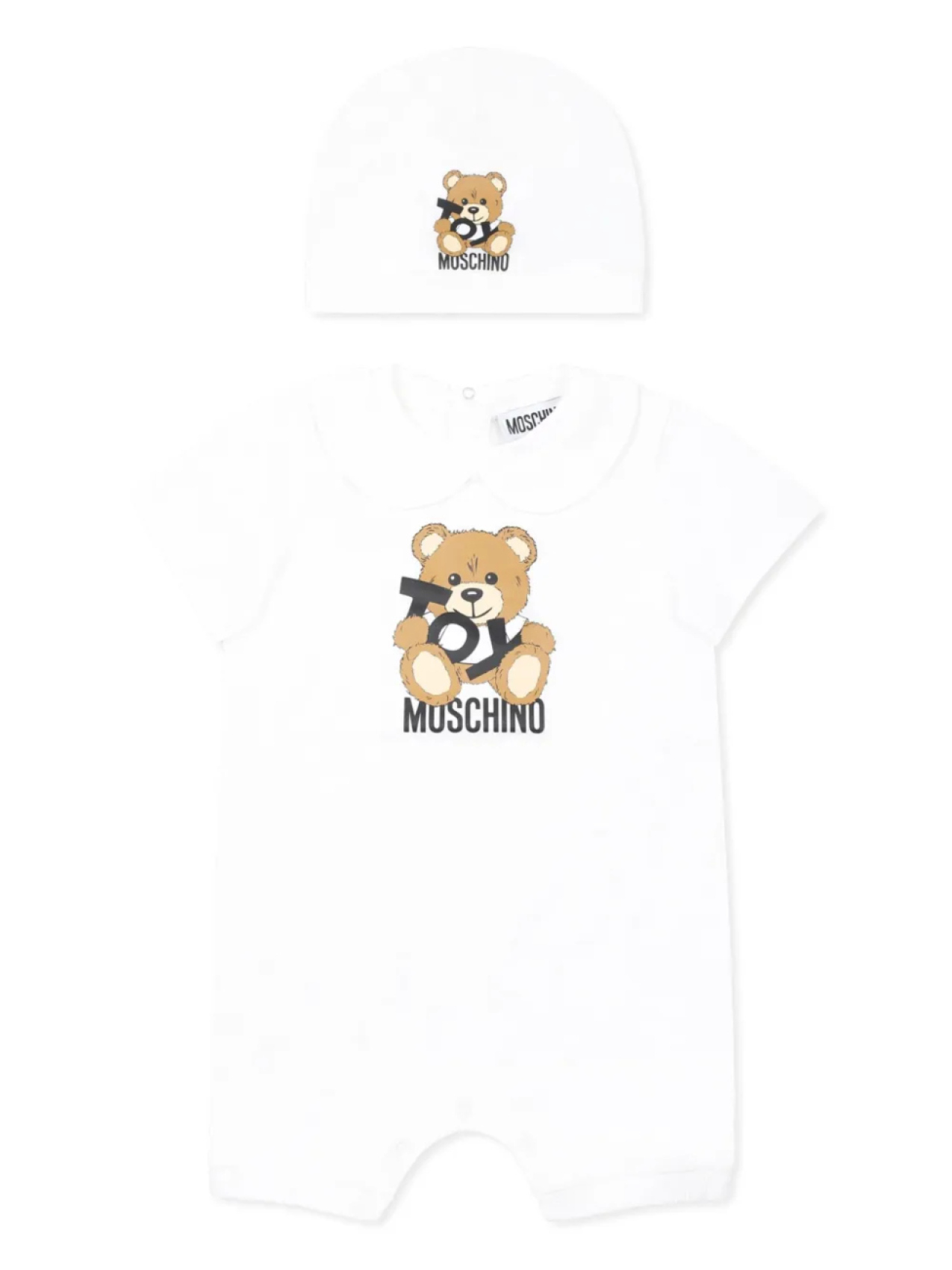 

Боди Moschino Kids с мотивом медведя, белый