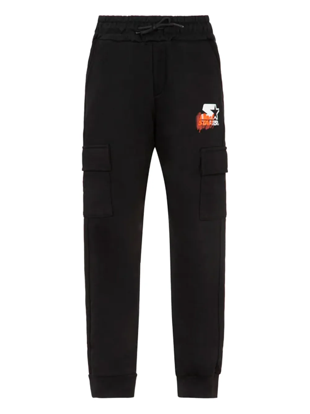 

Брюки с карманами-карго и завязками STARTER KIDS, черный