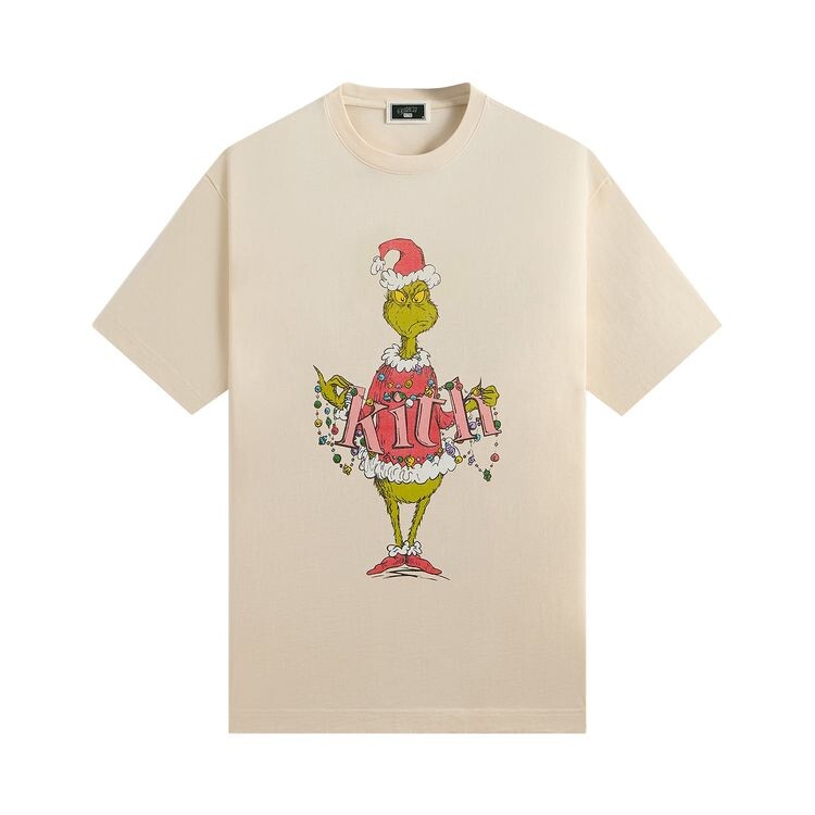

Футболка Kith x The Grinch Ornament Vintage Tee Sandrift, кремовый