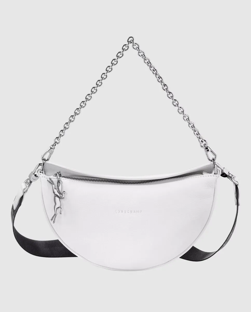 

Маленькая кожаная сумка через плечо Smile Longchamp, белый