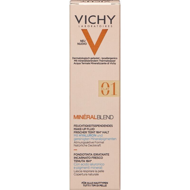 

MINÉRALBLEND увлажняющий флюид для макияжа 01 глина VICHY, 30 ml