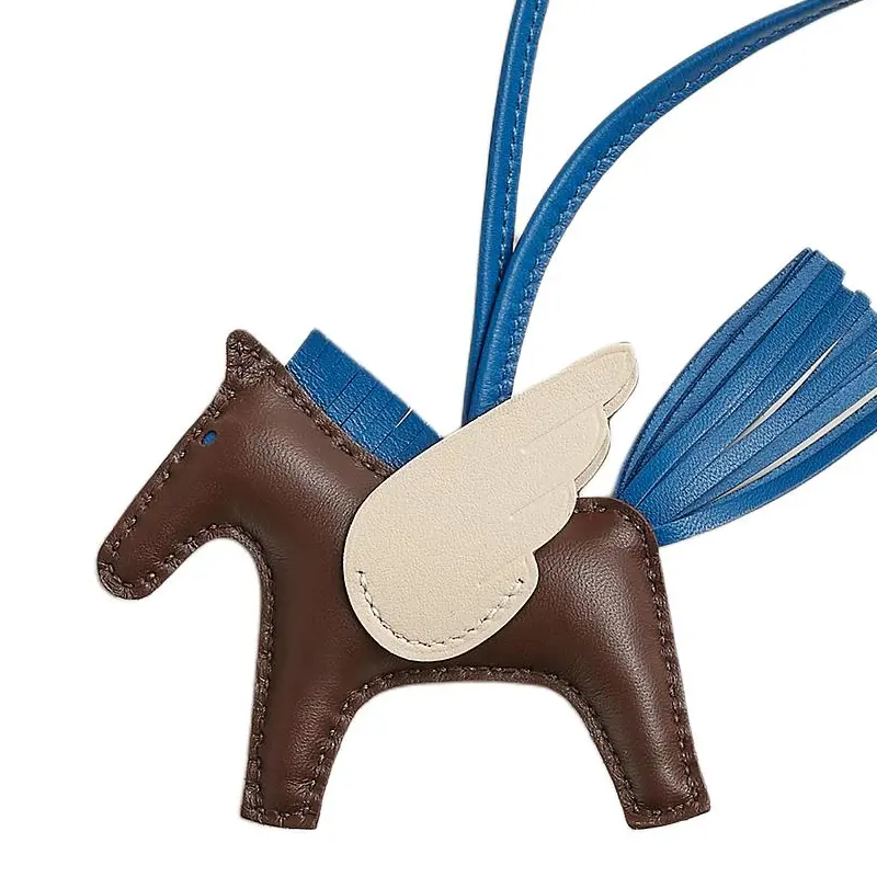 Аксессуар Rodeo Pegase Milo Lambskin With Swift Calfskin Bag Unisex Chocolate & French Blue & Chalk HERMES, Chocolate & French синий & Chalk — фото 2