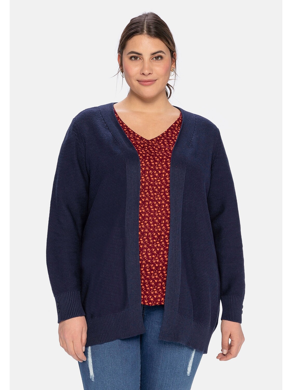 

Кардиган sheego Strickjacke, морской