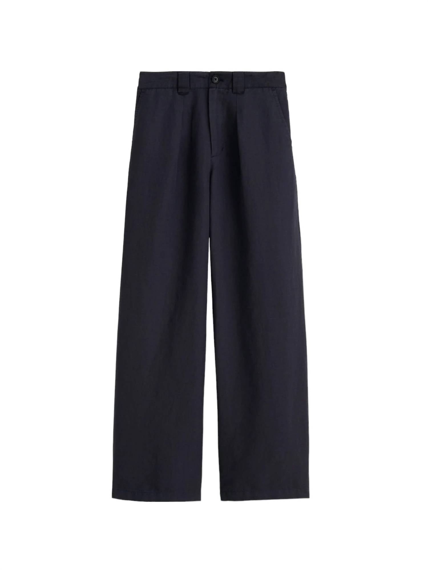 

Женские брюки Madeline Pleat Twill в выстиранном черном цвете ALEX MILL